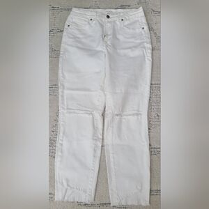 Good American Good Girlfriend, white denim jeans